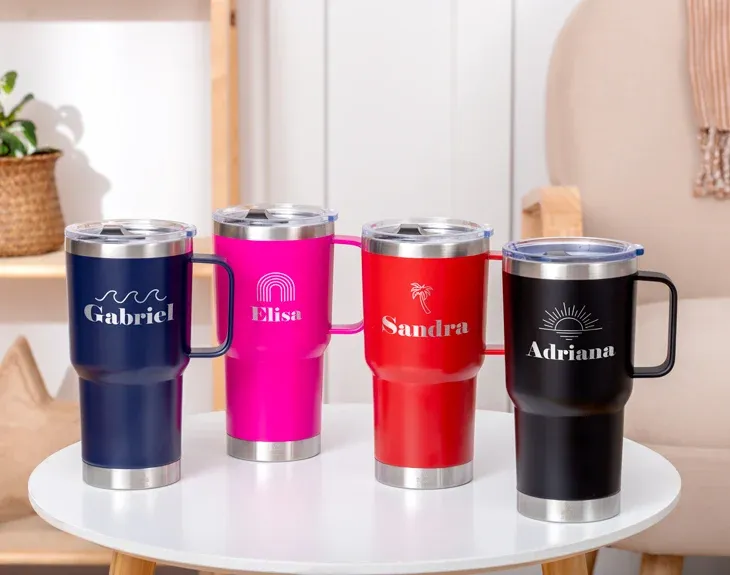 Referencia de vasos térmicos personalizados de colores